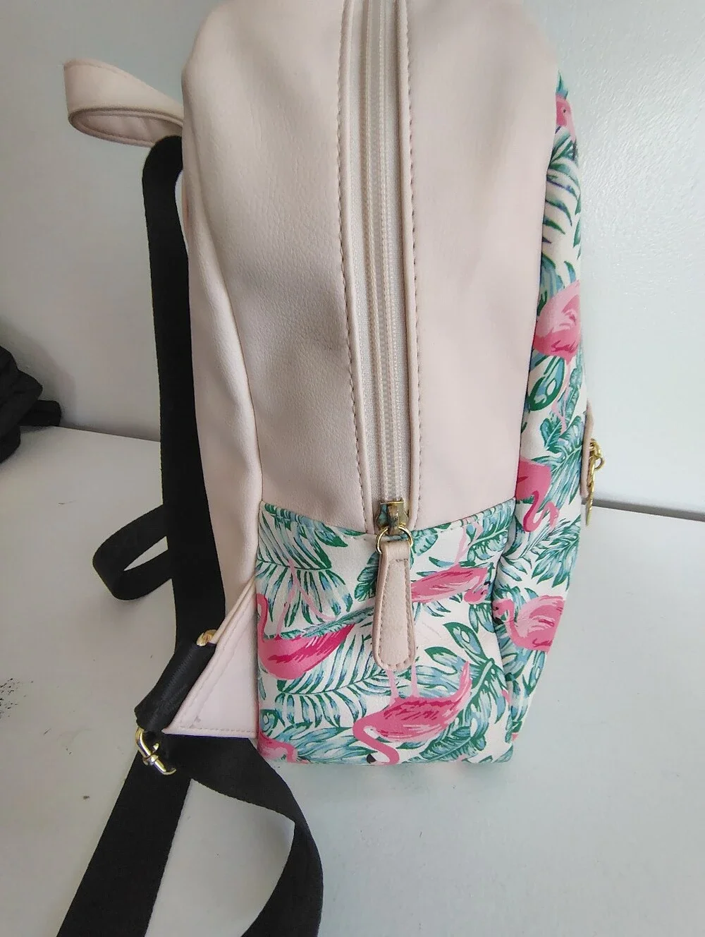 Luv Betsey Betsey Johnson Flamingo Tropical Backpack Pink Faux Leather